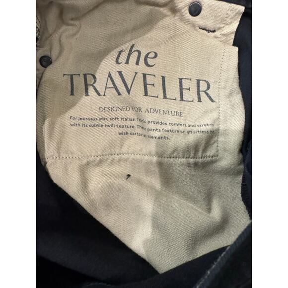 Banana Republic Men's Size 36x32 The Traveler Slim Fit Black Pants - Picture 4 of 8